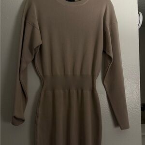 Lumiere Brown Dolman Sleeve Sweater Dress